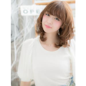 くびれカールで♪妹系☆甘え顔ミディ