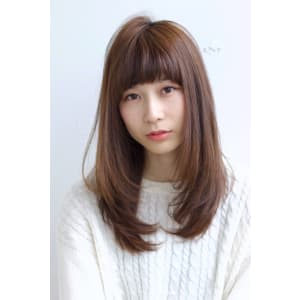 厚めバングのワンカール :o91