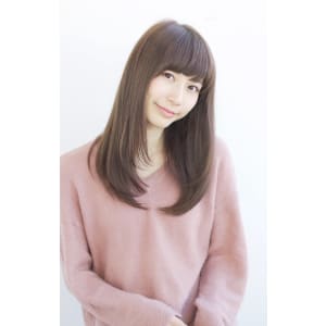 透明感グレージュのナチュストレート :o97