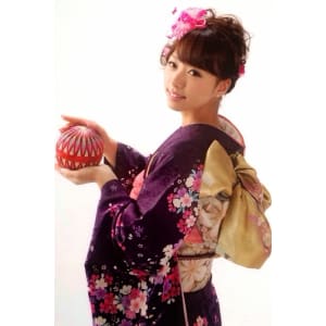 ♪成人式 振袖着付+ヘアセット