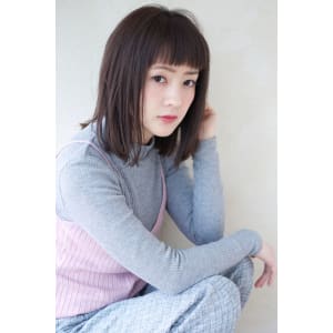 ショートバング　切りっぱなしボブ【y－１０２】