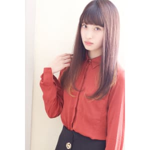 インナーカラーグレージュストレートスタイル　AKI-55