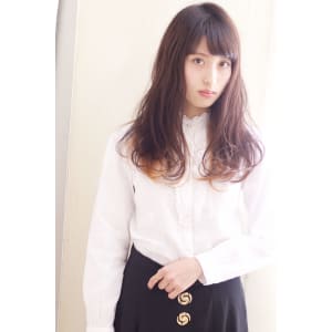 Aラインシルエットインナーカラーパーマスタイル　AKI-58