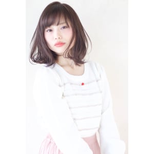 ひし形外ハネミックスカールブルージュカラーボブ　AKI-59