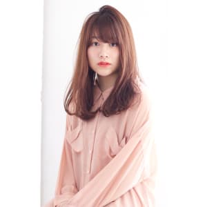 ラベンダーアッシュの柔らかセミロング  :o116