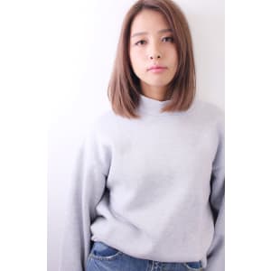 前髪長めのストレートロブ【H-386】