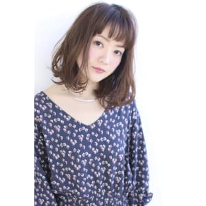 大人重めロブ簡単無造作ウェーブ【y－１２８】