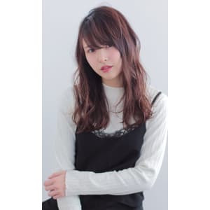 ベリーピンクのツヤ感ウェーブ　:o119