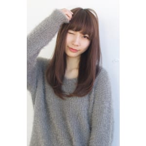 透明感アッシュのナチュラルワンカール :o121