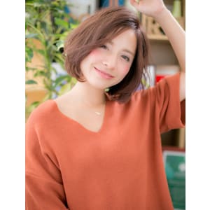 抜け感あるノーバングボブ