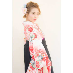 卒業式　袴レンタル着付＋ヘアセット
