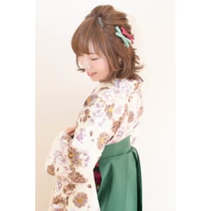 卒業式　袴レンタル着付＋ヘアセット