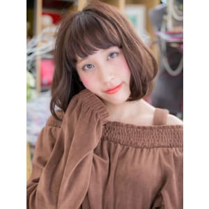 小顔オシャレなワンレンボブ
