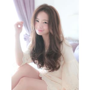 透明感グレージュロング