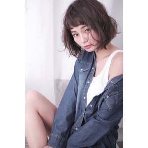 [hairderas]ボブxウェーブxアッシュ