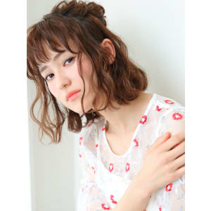 波ウェーブ★ボブトップノット