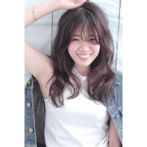 クセ毛風ウェーブパーマ×マロンブラウン