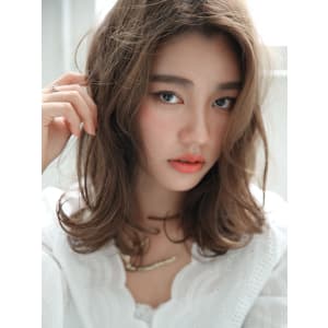 グレージュベージュ★ラフウェーブロング