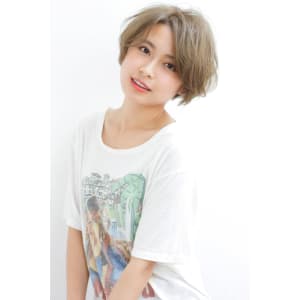 夏に向けての透明感カラーショート