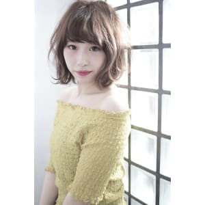 [HAIRDERA'S]外国人風グレージュxボブxウェーブ