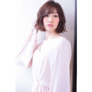 シースルーバング×エアウェーブ☆彡エフォートレスボブ