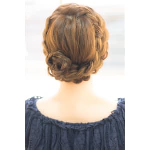 hair coucou】太目編み込みアレンジ☆結婚式二次会に