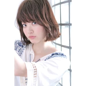 ふわくしゃ×切りっぱなし　ボブ