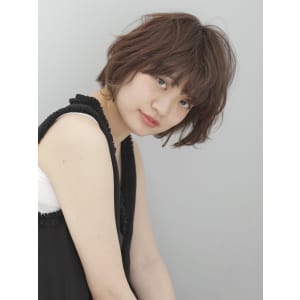 無造作厚めバングボブ