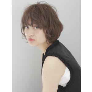 無造作厚めバングボブ