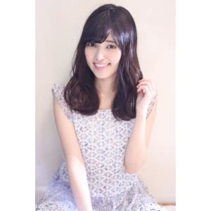 フェミニンパーマ 暗髪グレージュ