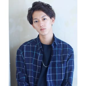 メンズミディ無造作ルーズ感７：３パートmー１５