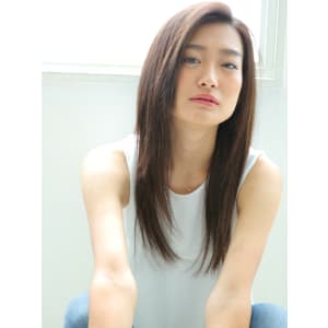 シースルー柔らか縮毛ロング