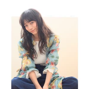 厚めバングナチュラルロング