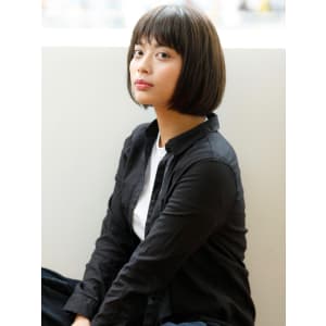 厚めバング×ストレートボブ
