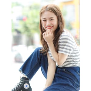 大人可愛いセンターパート