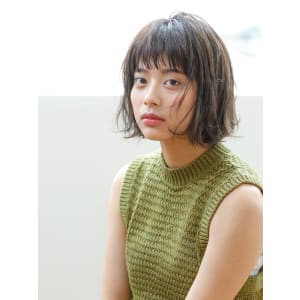 厚めバング×ヘルシーボブ