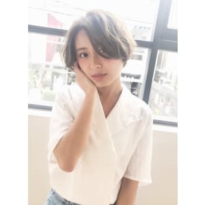 ショート 大人かわいいデジタルパーマ 簡単スタイリング