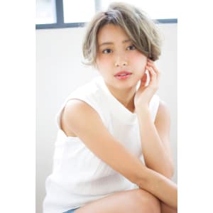 透明感カラーの大人ショート
