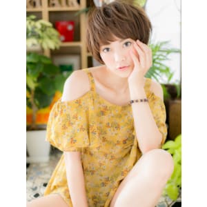 女度高め◎前下がりバルーンショート