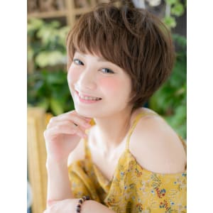 女度高め◎前下がりバルーンショート