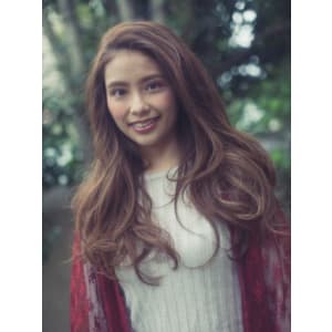 大人可愛い無造作ロング