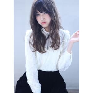 大人クラシカル小顔ゆるパーマセミロング