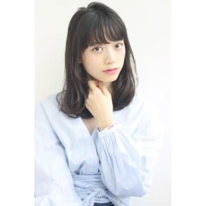 シースルーバング 抜け感ヘア ゆるふわパーマ