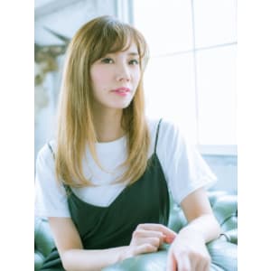 透け感ストレートロング