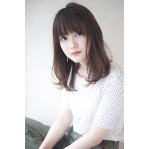 透明感大人アッシュ 重めミディ【y－１１７】