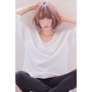 本田翼風ひし形ピンクバイオレットカラーボブ　AKI-197