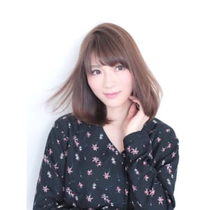 ラフさと甘さが可愛い☆小顔ボブ☆グレージュ
