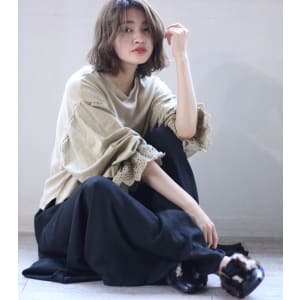 小顔ロブ愛されラフウェーブ