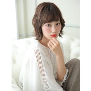 ゆるハネショートボブ★ベージュカラー