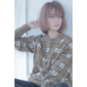 とろみグレージュカラーひし形ボブ　AKI-213